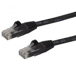 StarTech.com N6PATCH75BK 22.8mカテゴリー6LANケーブルブラックRJ45モールディングコネクタ(ツメ折れ防止カバー付き)ギガビットイーサネット対応Cat6UTPケーブル