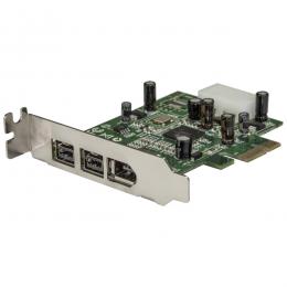 StarTech.com PEX1394B3LP ロープロファイル対応IEEE1394a1ポート/1394b2ポート増設PCIExpressカード9ピンFireWire800x2/6ピンFireWire400x1対応内部電源コネクタ搭載