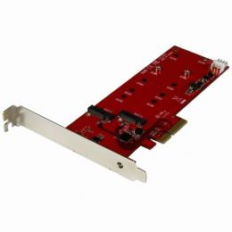 StarTech.com PEX2M2 2xM.2SATASSDコントローラカードPCIExpressインターフェース接続対応PCIe接続M.2SATA3.0コントローラNGFFカードアダプタ