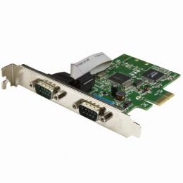 StarTech.com PEX2S1050 RS232C2ポート増設PCIExpressカードデュアルシリアルポート拡張用PCIe接続ボード16C1050UART内蔵ロープロファイルにも対応