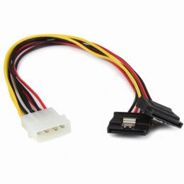 StarTech.com PYO2LP4LSATA 30cmペリフェラル電源-2xシリアルATA電源Y型分岐ケーブルペリフェラル電源コネクタ(オス/4ピン)-SATA電源コネクタ(メス/15ピン)