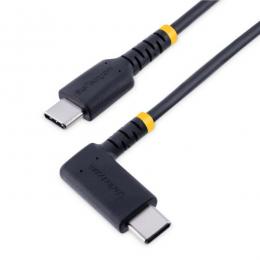 StarTech.com R2CCR-1M-USB-CABLE USBケーブル/USB-C-USB-C/1m/USB2.0/L型右向き/USBPD対応/急速充電&データ転送/高耐久アラミド繊維補強/Type-C充電&同期コード/タイプCL字コネクター