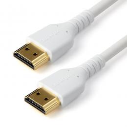 StarTech.com RHDMM1MPW プレミアムハイスピードHDMIケーブル1mホワイトPremiumHDMIcable規格認証HDMI2.0準拠イーサネット対応4K/60Hz