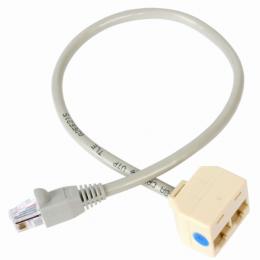 StarTech.com RJ45SPLITTER RJ45モジュラー分岐スプリッタLANケーブル分配二股アダプタ1xRJ45オス-2xRJ45メス