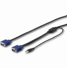 StarTech.com RKCONSUV15 パソコン自動切替器専用KVMケーブル4.6mStarTech.comラックマウント対応KVMコンソールドロワー用VGA/USB接続CPU切替器ケーブル