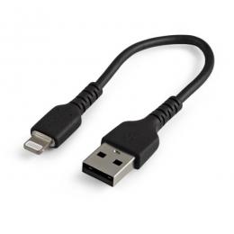 StarTech.com RUSBLTMM15CMB 高耐久Lightning-USB-Aケーブル15cm/ブラック/アラミド繊維補強/iPhone、iPod、iPad対応/AppleMFi認証アップルライトニング-USB充電同期ケーブル
