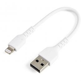 StarTech.com RUSBLTMM15CMW 高耐久Lightning-USB-Aケーブル15cm/ホワイト/アラミド繊維補強/iPhone、iPod、iPad対応/AppleMFi認証アップルライトニング-USB充電同期ケーブル
