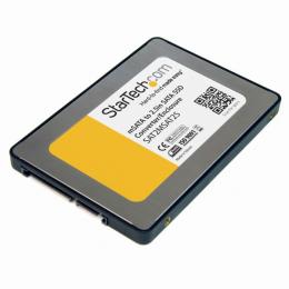 StarTech.com SAT2MSAT25 MiniSATA-2.5インチSATA変換アダプタmSATASSD-SATA変換ケース1xmSATAメスー1xSATAプラグ