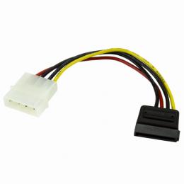 StarTech.com SATAPOWADAP 15cmペリフェラル電源コネクタ(4ピン)ーSATA電源コネクタ(15ピン)変換アダプタ