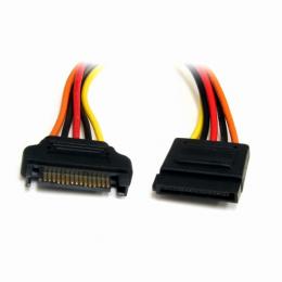 StarTech.com SATAPOWEXT12 30cm15ピンSATA電源延長ケーブルオス/メス