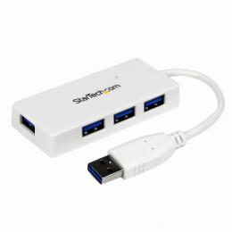 StarTech.com ST4300MINU3W 4ポートSuperSpeedUSB3.0ハブポータブルミニUSBHub1xUSBA(オス)-4xUSB3.0A(メス)ホワイト