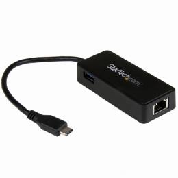 StarTech.com US1GC301AU USB-C接続ギガビット有線LAN変換アダプタ(USB3.0ポートx1付き)USB3.1Type-C(オス)-RJ45(メス)USB3.1Gen1(5Gbps)