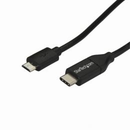 StarTech.com USB2CUB1M 1mUSB2.0ケーブルUSBMicro-Bオス(5ピン)-USBType-Cオス(24ピン)リバーシブルデザインUSB2.0/480Mbps