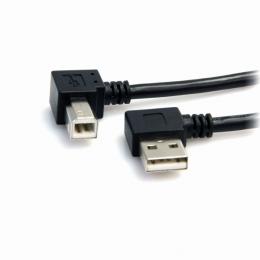 StarTech.com USB2HAB2RA3 91cmUSB2.0ケーブル1xAタイプL型オス-1xBタイプL型オスブラック