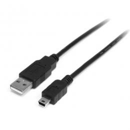 StarTech.com USB2HABM2M ミニUSB変換ケーブル2m/USB-A(4ピンオス)-ミニUSB(5ピンオス)/USBmini-Bケーブル/レガシー端子の旧型デバイスをパソコンに接続/480Mbps/ライフタイム保証