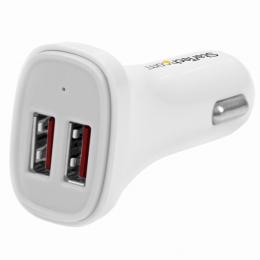 StarTech.com USB2PCARWHS スマホ/タブレット用2ポートUSB車載充電器高出力シガーチャージャー24W/4.8A(2.4A&2.4A)デュアルポートUSBチャージャー(シガーソケット対応)