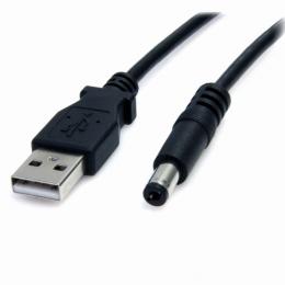 StarTech.com USB2TYPEM USB-5VDC電源供給ケーブル91cmDCプラグ(外径5.5mm/内径2.1mm)