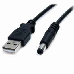 StarTech.com USB2TYPEM2M USB-5VDC電源供給ケーブル2mDCプラグ(外形5.5m/内径2.1mm)