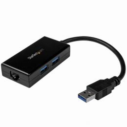 StarTech.com USB31000S2H USB3.0-ギガビットイーサネット有線LANアダプタUSBハブ(2ポート)内蔵10/100/1000Mbps対応NICネイティブドライバ対応(Windows、Mac、ChromeOS)