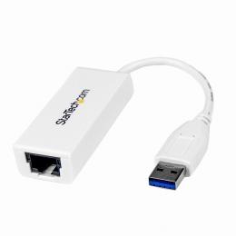 StarTech.com USB31000SW USB3.0-GigabitEthernetLANアダプタ(ホワイト)10/100/1000MbpsNICネットワークアダプタUSBSuperSpeed(オス)-RJ45(メス)有線LANアダプタ