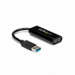StarTech.com USB32VGAES スリムタイプUSB3.0-VGA変換アダプタ外付けディスプレイ増設アダプタUSB3.0A(オス)-VGA高密度D-Sub15ピン(メス)1920x1200/1080p