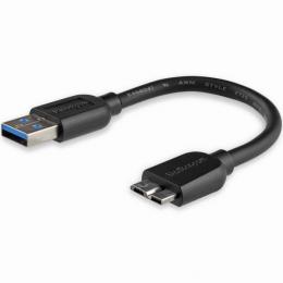 StarTech.com USB3AUB15CMS MicroUSB3.0スリムケーブルA(オス)-マイクロB(オス)15cm