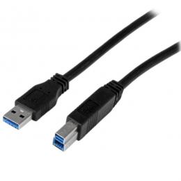 StarTech.com USB3CAB1M USBケーブル/USB3.0(5Gbps)/1m/Type-A-Type-B/オス-オス/USBIF認証/SuperSpeedUSB3.2Gen1規格準拠/ブラック/USBタイプB変換コードアダプターケーブル