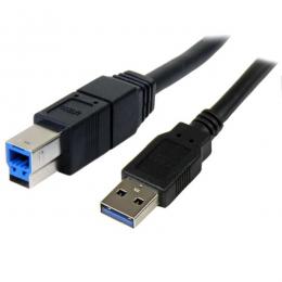 StarTech.com USB3SAB3MBK SuperSpeedUSB3.0ケーブル(A-B)3mオス/オス