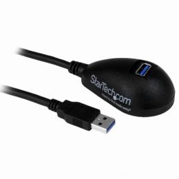 StarTech.com USB3SEXT5DKB 1.5mSuperSpeedUSB3.0延長ケーブル(ブラック)卓上使用に最適USBAオス-USBAメスシールド付きツイストペアケーブル使用