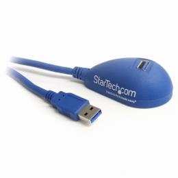 StarTech.com USB3SEXT5DSK 1.5mSuperSpeedUSB3.0延長ケーブル(ブルー)卓上使用に最適USBAオス-USBAメスシールド付きツイストペアケーブル使用