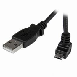 StarTech.com USBAUB2MU L型上向きmicroUSBケーブルUSB-A(オス)-マイクロB(オス)2m