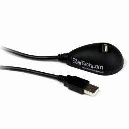 StarTech.com USBEXTAA5DSK 1.5mUSB2.0延長ケーブル(ブラック)卓上使用に最適USBAオス-USBAメスシールド付きツイストペアケーブル使用