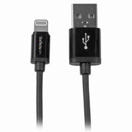 StarTech.com USBLT1MB 1miPhone/iPod/iPad対応AppleLightning-USBケーブルAppleMFi認証取得ライトニング8ピン(オス)-USBA(オス)充電&同期用ケーブルブラック