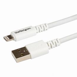 StarTech.com USBLT3MW 3miPhone/iPod/iPad対応AppleLightning-USBケーブルホワイトAppleMFi認証取得ライトニング8ピン(オス)-USBA(オス)充電&同期用ケーブル
