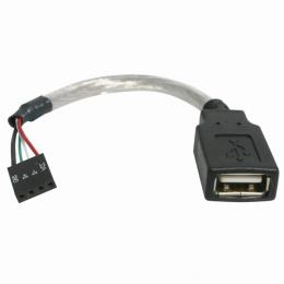 StarTech.com USBMBADAPT 15cmPCケース/マザーボード接続用USB2.0ケーブルUSBAタイプメス-4ピンUSBマザーボードヘッダーメス