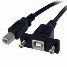 StarTech.com USBPNLBFBM3 91cmUSB2.0パネルマウント型ケーブルパネルマウント用USBBポート(メス)-USBBポート(オス)