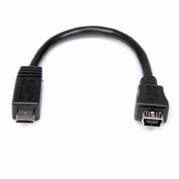 StarTech.com UUSBMUSBMF6 15cmMicroUSB-MiniUSB変換アダプタケーブルマイクロUSB(オス)-ミニUSB(メス)