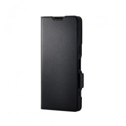ELECOM PM-X251PLFMGBK Xperia 1 VII/ソフトレザーケース/薄型/磁石付/MAGKEEP/ブラック