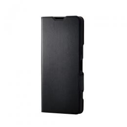 ELECOM PM-X251PLFUBK Xperia 1 VII/ソフトレザーケース/薄型/磁石付/ブラック