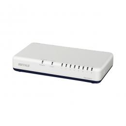 BUFFALO LSW7-GT-8EP/WH Giga8ポート スイッチングハブ 電源外付け プラスチック筐体 マグネット付属 ホワイト
