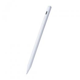 ELECOM P-TPACSTAP10WH タッチペン/充電式/iPad専用/パームリジェクション対応/傾き検知/磁気吸着/USB-C充電/急速充電/金属ペン先/ホワイト