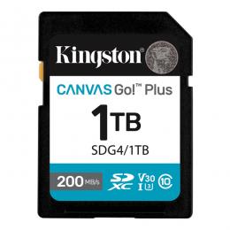 Kingston SDG4/1TB 1TB SDXCカード Canvas Go! Plus Class 10 UHS-I U3 最大200MB/秒読取