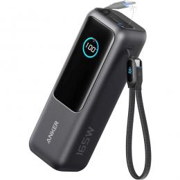 【法人様宛限定】ANKER  A1695N11 Anker Power Bank (25000mAh Built-In & 巻取り式USB-Cケーブル) ブラック