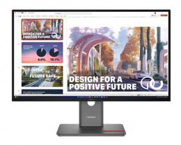 レノボ 64B3GAR2JP ThinkVision P27QD-40 (27型ワイド液晶ディスプレイ/2560×1440/DP、HDMI、USB Type-C/ブラック/スピーカー：なし/3年間フル保証/広視野角IPSパネル採用)