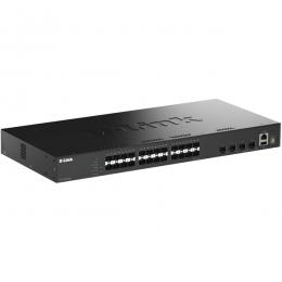D-Link(ディーリンク) DGS-1530-28S/A1 DGS-1530-28S ギガビットL2スタッカブルスマートマネージドスイッチ、SFPスロット×24、10G SFP+スロット×4、リミテッドライフタイム保証対象