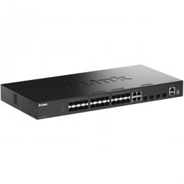 D-Link(ディーリンク) DGS-1530-28SC/A1 DGS-1530-28SC ギガビットL2スタッカブルスマートマネージドスイッチ、SFPスロット×24、10G SFP+スロット×4(10/100/1000BASE-Tコンボポート×4)、LLW保証対象