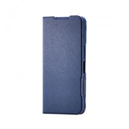 ELECOM PM-S251PLFUJNV AQUOS wish5/ソフトレザーケース/薄型/磁石付/フラワーズ/ネイビー