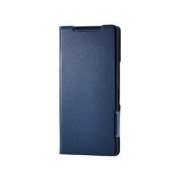 ELECOM PM-S252PLFUNV AQUOS R10/ソフトレザーケース/薄型/磁石付/ネイビー