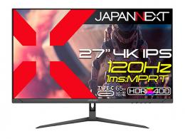 【法人様宛限定】JAPANNEXT JN-IPS27G120U-C6 ゲーミング液晶ディスプレイ 27型/3840×2160/HDMI×2、DP、USB Type-C/ブラック/スピーカー有/2年保証