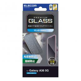 ELECOM PM-G254FLGGM Galaxy A36 5G/ガラスフィルム/反射防止
